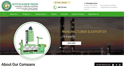 Desktop Screenshot of oilmillmachinery.com